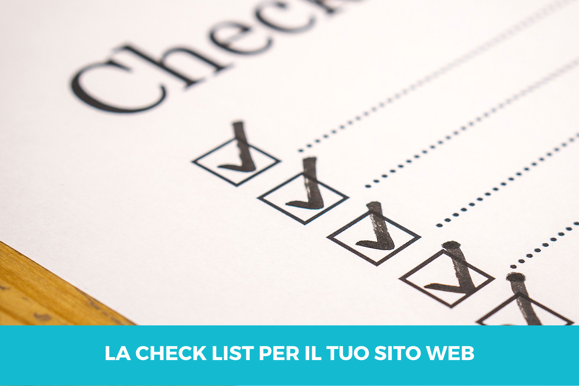 La check list per il tuo sito web