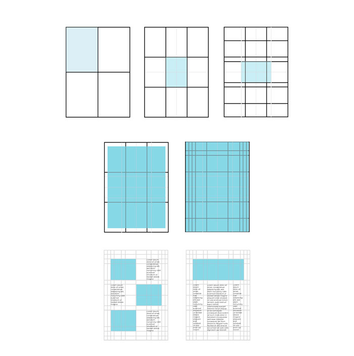 Layout per la stampa e per il web griglia 6