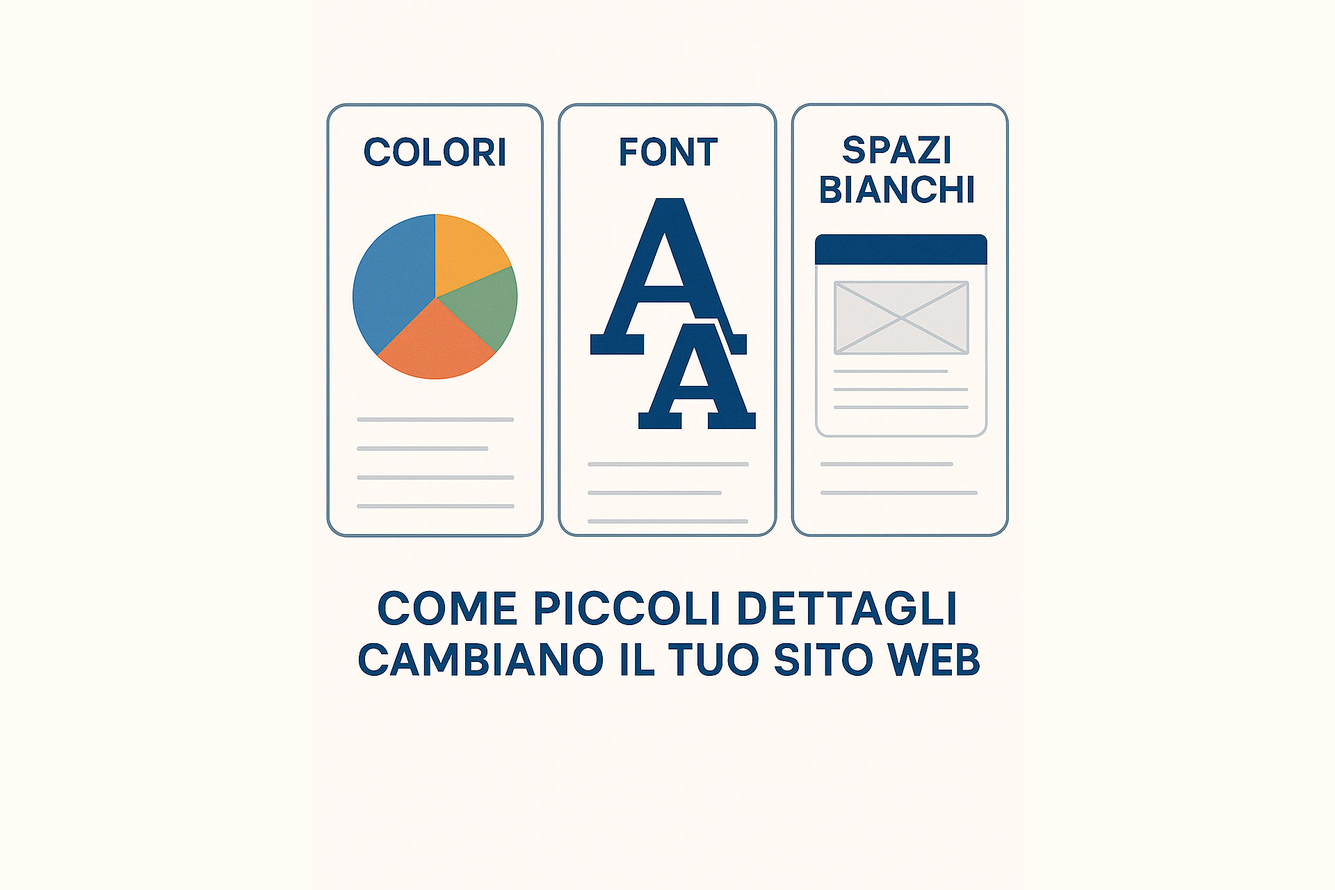 Colori, font e spazi bianchi: come piccoli dettagli cambiano il tuo sito web